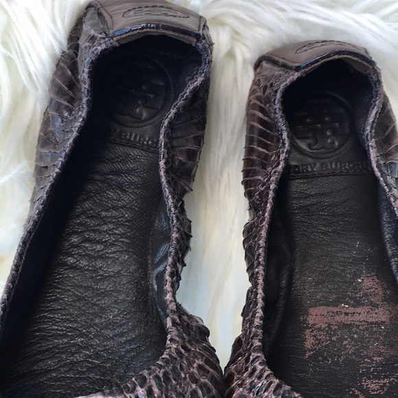Tory Burch “Eddie” Pythons Snake Ballet Flats - Picture 13 of 16